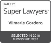 Rated by Super Lawyers Vilmarie Cordero Selected in 2018 Thomson Reuters